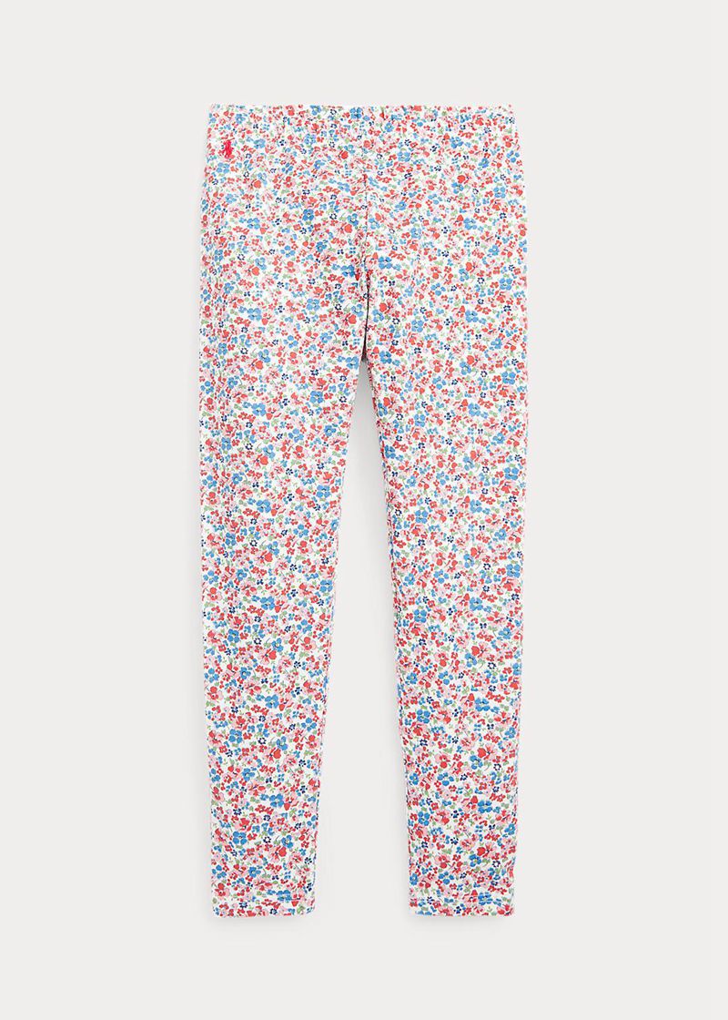 Pantalones Ralph Lauren Niña 7-14 Años Floral Stretch Jersey Legging Chile Rosas OENVU-7915